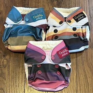 GroVia Newborn All in one organic cloth diaper snap closure